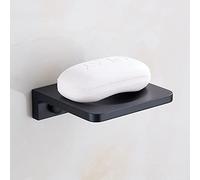 AMZBNEIDI jabonera de Pared, Jabonera Cuadrada Negra for Pared, Soporte for jabón, jabonera for Ducha, Soporte for maquinilla de Afeitar y Esponja.