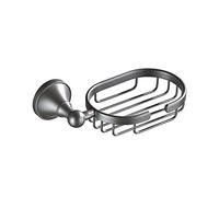 AMZBNEIDI jabonera de Pared， Jabonera de Pared de latón Gris, escurridor de jabón for Ducha, Cocina y encimera, Mantiene Las Pastillas de jabón secas, instalación sin Necesidad de taladrar.