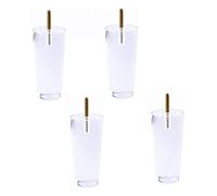 AMZBNEIDI Patas de acrílico para sofás, Pack of 4 Acrylic Furniture Legs with M10 Screw Thread Multicolor 8-30cm(20cm)