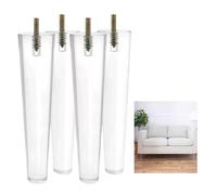 AMZBNEIDI Patas de acrílico para sofás, Patas cónicas acrílicas con Perno M8 preperforado, Varios tamaños, Paquete de 4(12cm(4.7in) M8)