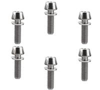 AMZBNEIDI Tornillos de Cabeza de botón Socket Cap. Bolts, 6 uds Tornillos de Titanio de tamaño M5 Tornillos de Cabeza cónica hexagonales Allen for Bicicleta con arandela Azul M5 * 20(Titanium,M5*16)
