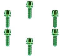 AMZBNEIDI Tornillos de Cabeza de botón Socket Cap. Bolts, 6 uds Tornillos de Titanio de tamaño M5 Tornillos de Cabeza cónica hexagonales Allen for Bicicleta con arandela Azul M5 * 20(Green,M5*16)