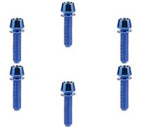 AMZBNEIDI Tornillos de Cabeza de botón Socket Cap. Bolts, 6 uds Tornillos de Titanio de tamaño M5 Tornillos de Cabeza cónica hexagonales Allen for Bicicleta con arandela Azul M5 * 20(Blue,M5*20)