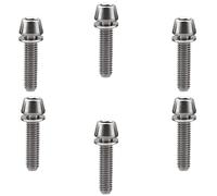 AMZBNEIDI Tornillos de Cabeza de botón Socket Cap. Bolts, 6 uds Tornillos de Titanio de tamaño M5 Tornillos de Cabeza cónica hexagonales Allen for Bicicleta con arandela Azul M5 * 20(Titanium,M5*20)