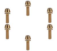 AMZBNEIDI Tornillos de Cabeza de botón Socket Cap. Bolts, 6 uds Tornillos de Titanio de tamaño M5 Tornillos de Cabeza cónica hexagonales Allen for Bicicleta con arandela Azul M5 * 20(Coppery,M5*18)