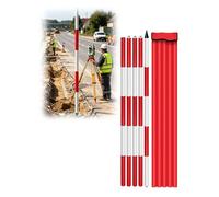 AMZBNEIDI Varilla de topografía de Aluminio, Aluminum Survey Pole, Detachable Centering Rod, Multiple Sizes, Construction Engineering(500cm/196.9inch)