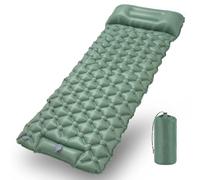 AMZBOSS Colchoneta autoinflable ultraligera, para acampar con bomba de pie y almohada, colchón de aire autoinflable, resistente al agua, compacta, esterilla hinchable para senderismo, tienda de