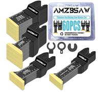 AMZBSAW 60 hojas de sierra oscilantes de titanio para corte de metal, 4 tipos de cuchillas multiherramienta para clavos de metal, madera, plástico y material duro, hoja de herramienta oscilante para