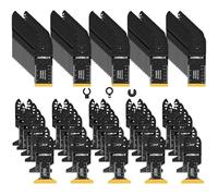 AMZBSAW Juego de 110 cuchillas oscilantes para herramientas oscilantes, kits multiherramienta de liberación rápida para metal, madera, plásticos, hojas de sierra oscilantes, para Bosch Dewalt Worx