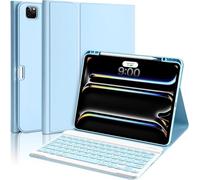 aMZCaSE para iPad Pro de 13 pulgadas Keyboard Case (M5/M4,2025/2024), Case for 13 inch Magnetic Detachable Folio Slim Pro 13 Keyboard, Smart Sleep/Wake, Pencil Holder (azul claro)