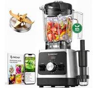 AMZCHEF Batidora de Vaso 1800W, Licuadora para Smoothies y Picar, con jarra grande de 2L en Tritan sin BPA, 6 Cuchillas Inox Titanio, 9 Velocidades, Función Pulso, Pica Hielo Fácil, Negro y Plata