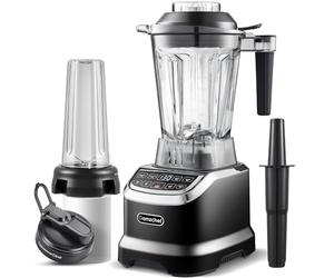 AMZCHEF Batidora de vaso 2 en 1 con dos recipientes mezcladores - Batidora de alto rendimiento 1800 W