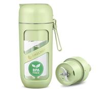 AMZCHEF Batidora de Vaso Portatil - Mini Batidora al Vacío para Batidos y Smoothies - Gran Poder de Corte con 10 Cuchillas - Licuadora Portatil para Deportes, Viajes, Senderismo