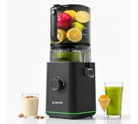 AMZCHEF Extractor de Zumo 155 mm con Tolva de 2,5 L, Prensado en Frío