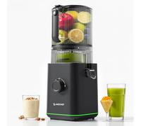 AMZCHEF Extractor de Zumos 155 mm XXL Apertura - 2,5 L Slow Juicer Eléctrico para Frutas y Verduras - Prensado en Frío con 2 Filtros - Silencioso y Fácil de Limpiar, Ideal para Familias
