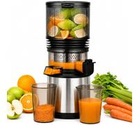 AMZCHEF Extractor de Zumos 158 mm Boca XXL, Licuadora de Prensado en Frío
