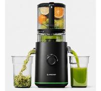 AMZCHEF Extractor de Zumos Prensado en Frío 600W, Licuadora con Boca XL 160 mm, Slow Juicer 2,5 L para Frutas y Verduras Enteras, 2 Filtros (Zumo, Leche Vegetal, Sorbete), Fácil de Limpiar, Negro Mate