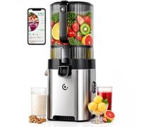 AMZCHEF Extractor de Zumos, Slow Juicer con Apertura XL de 158MM