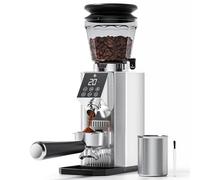 AMZCHEF Molinillo de Café Eléctrico con 45 Niveles de Molienda,Acero Inoxidable, Sistema Antiestático Plasma,Función Memoria, Depósito de Granos de 300g, para Espresso, Café Filtrado y Prensa Francesa