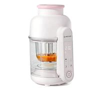 AMZCHEF Robot de cocina para bebé 6-en-1 Vaporera & Licuadora - Programas por Etapas de Edad 1-5, Libre de BPA - Cocinar al Vapor, Triturar, Puré, Descongelar, Auto-Limpieza - Control Táctil