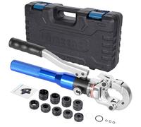 AMZCNC Alicates de Crimpado Hidráulicos 12-28 mm, Herramienta de Prensa para Tuberías de Cobre Con 5 Piezas de 12, 15, 18, 22, 28 mm y 4 Piezas