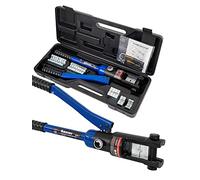 AMZCNC Crimpadora hidráulica de 16 toneladas, alicates de terminales de alto rendimiento con 13 pares de matrices para cables de 8-300 mm², ideal para instalaciones eléctricas