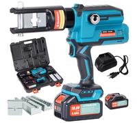 AMZCNC Crimpadora hidráulica recargable, portátil, baterías de litio de 18 V, 2 unidades, 11 juegos de matrices de engarzado (10-240 mm²), prensa de terminales de batería