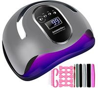 Amzeeniu Lampara LED Uñas 168W,Profesional Secador de Uñas LED UV Lampara Uñas Gel con Sensor Automatico Maquina Uñas De Curado Rápido Luz Lamp,4 TemporizadoresManicura/Pedicure Nail Art Salón
