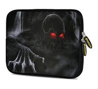 Amzer Alien - Funda de Neopreno para Tablet, diseño de Calavera Red Skull Eyes 7.75 Inch