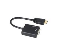 AMZER - Cable Adaptador HDMI Macho a VGA Hembra con Audio de 3,5 mm para Monitor CRT LED, Ordenador portátil, 15 cm, Color Negro