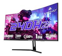 Amzfast Monitor Gaming Curvo 34'', 240 Hz, UWQHD 3440x1440, 21:9, 1 ms MPRT, Adaptive Sync, sRGB 130% / DCI-P3 98%, HDMI 2.1, DisplayPort, Eye-Care, VESA 75x75, Pip/PBP - AMZG34C5QPro