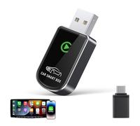 Amzfeel - Adaptador inalámbrico CarPlay para Apple iPhone iOS 10+ y coches de 2015+, Mini Edition, convierte el receptor digital GPS con cable de fábrica a inalámbrico CarPlay Dongle Plug & Play (azul