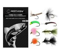 AMZfishing - 8 moscas para truchas atadas a mano | Moscas para trucha | pesca con mosca | pesca con mosca para trucha | moscas para trucha | cebo para trucha | cebo para trucha (a: juego de 8 unidades