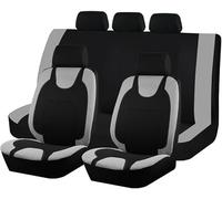 AMZFRRSM Funda De Asiento para Alfa Romeo Giulia Mito Stelvio | Fundas de Asiento de Coche Universales Juego Completo 9 Piezas Protectores para Asientos Delanteros y Banco Trasero Dividido