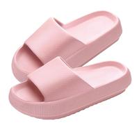 AMZHOTER Chanclas Para Hombre Mujer, Chanclas Ducha Hombre y Sandalias Piscina Mujer Zapatillas Cómodas Para el Hogar y la Ducha Chanclas de Verano Antideslizantes Rosa 40 41