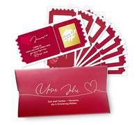 AmzLinkal Juego de 12 tarjetas rascadoras de bricolaje, vales sorpresa para citas en parejas, regalo de aniversario individual, regalo de aniversario, regalo romántico de bricolaje para pareja