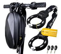 AMZLOCK Candado Patinete Electrico, Candado Esposas Con Llaves y Bolsa | Candado Bicicleta Antirrobo de Alta Seguridad, Cadena Patinete Electrico de 8 mm para Bicicletas, Motos