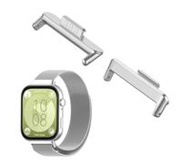 AMZLORD 1 par de conectores metálicos para correa de reloj para (Huawei) Watch Fit 3 Smart Watch Conector de pulsera de 20 mm Adaptador de conector de correa de reloj de acero inoxidable pa