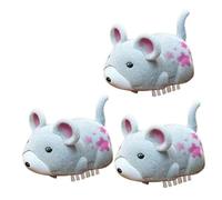 AMZLORD 3pcs Juguetes Gatos interactivos hámster eléctrico Gato Juguete Juguetes en Movimiento (Gris)