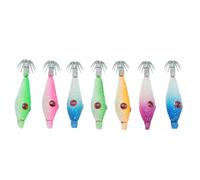 AMZLORD Cebo de Pesca Luminoso Señuelo Gancho Aparejos de Pesca Anzuelos de Calamar Luminosos 7 Piezas Anzuelo de Calamar Pulpo Sepia Cebo de Pesca para Pesca