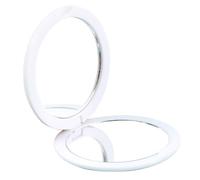 AMZLORD Espejo pequeño de doble cara redondo plegable de viaje espejo de maquillaje ovalado portátil para bolsillo de bolso