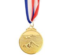 AMZLORD Medalla de natación de 5 cm, recompensas Deportivas con Cinta para el Cuello, Medalla de Oro/Plata/Bronce, medallas de 1.º/2.º/3.er Lugar para competiciones, Carreras de Fiestas