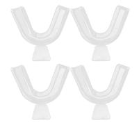 AMZLORD Pk 4 moldeables boca grd para pinzas de trituración de dientes bruxismo, deporte Aétic Ortodóntico Br Set, bandeja de retaño cuidado oral Custom Fit dientes retaine