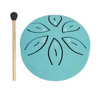 AMZLORD Tambor de lengua de acero de 3.0 in, lenguas de acero de 6 tonos, tambor de lengua, instrumento de percusión, handpan de acero con mazos para clases de música, conciertos, curación e