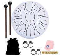 AMZLORD Tambor de Lluvia para jardín, Tambor Ch-akra para Lluvia al Aire Libre, Juego de Lluvia con Tambor, Tambor Ch-akra Impermeable Tambor de Lengua de Acero 15 cm 6 Pulgadas 11 Notas