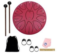 AMZLORD Tambor de Lluvia para jardín, Tambor Ch-akra para Lluvia al Aire Libre, Juego de Lluvia con Tambor, Tambor Ch-akra Impermeable Tambor de Lengua de Acero 15 cm 6 Pulgadas 11 Notas