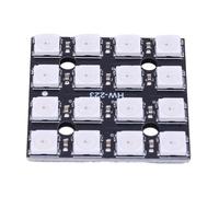 AMZLORD WS2812B Placa de desarrollo de linterna 5V RGB Módulo de desarrollo de luz LED 4 * 4 componentes electrónicos de 16 bits