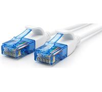 AmzNet 1x 10m CAT6 Slim RJ45 Cable LAN U/UTP Gigabit - Blanco | Cable de red flexible CAT6 Slim, RJ45, U/UTP, 1 Gbit/s, 250 Hz y cobre.