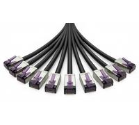 AmzNet SuperFlex - Cable LAN CAT 6A (0,25 m, 10 unidades, RJ45, S/FTP, 10 Gbps, 500 MHz)