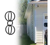AMZOAKUD Cadenas Decorativas para canalones de Lluvia, Sistema Colgante Circular Moderno para desviación de Agua de Lluvia, decoración de bajante al Aire Libre con Gancho